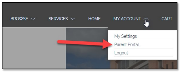 Parent Portal login example