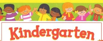 Kindergarten class of eight cartoon students